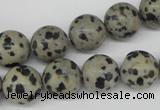 CRO385 15.5 inches 14mm round dalmatian jasper beads wholesale