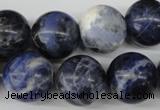 CRO405 15.5 inches 14mm round sodalite gemstone beads wholesale