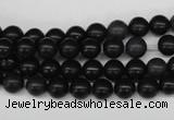 CRO43 15.5 inches 6mm round black stone beads wholesale