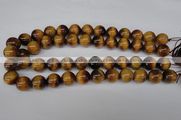 CRO453 15.5 inches 16mm round yellow tiger eye beads wholesale