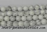 CRO55 15.5 inches 6mm round white howlite turquoise beads wholesale