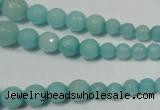 CRO718 15.5 inches 6mm – 14mm faceted round candy jade beads