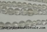 CRO741 15.5 inches 6mm – 14mm faceted round white crystal beads