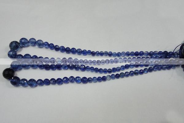 CRO748 15.5 inches 6mm – 14mm faceted round watermelon blue beads