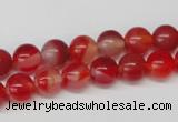 CRO80 15.5 inches 8mm round red agate gemstone beads wholesale