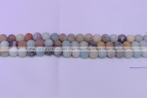 CRO810 15.5 inches 4mm round matte amazonite beads