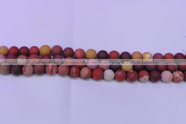 CRO824 15.5 inches 12mm round matte mookaite beads