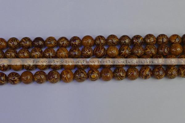 CRO884 15.5 inches 12mm round elephant blood stone beads