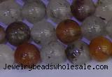 CRO893 15.5 inches 10mm round mixed lodalite quartz beads wholesale