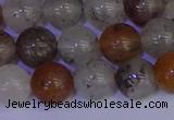 CRO894 15.5 inches 12mm round mixed lodalite quartz beads wholesale