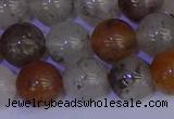 CRO895 15.5 inches 14mm round mixed lodalite quartz beads wholesale