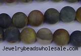 CRO912 15.5 inches 8mm round matte golden pietersite beads