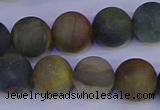 CRO914 15.5 inches 12mm round matte golden pietersite beads