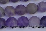 CRO924 15.5 inches 12mm round matte dogtooth amethyst beads