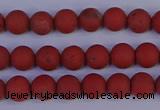 CRO941 15.5 inches 6mm round matte red jasper beads wholesale