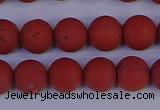 CRO943 15.5 inches 10mm round matte red jasper beads wholesale