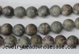 CRO95 15.5 inches 8mm round Chinese leopard skin jasper beads wholesale