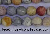 CRO992 15.5 inches 8mm round matte sky eye stone beads wholesale