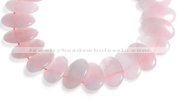 CRQ03 16 inches 20*38mm oval rose quartz beads Wholesale