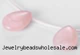 CRQ04 18*25mm flat teardrop A grade natural rose quartz beads