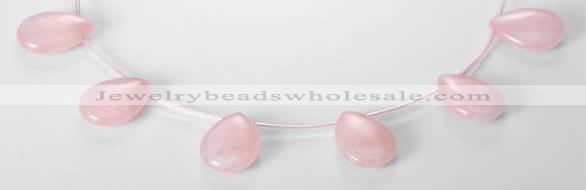 CRQ04 18*25mm flat teardrop A grade natural rose quartz beads