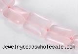 CRQ07 10*14mm rectangle A grade natural rose quartz beads