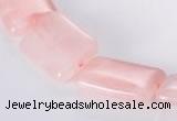 CRQ09 A grade 18*25mm rectangle natural rose quartz beads