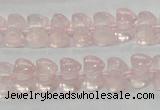 CRQ105 15.5 inches 7*11mm double heart natural rose quartz beads