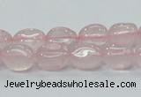 CRQ106 15.5 inches 9*12mm nugget natural rose quartz beads wholesale