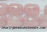 CRQ109 15.5 inches 20*20mm faceted square natural rose quartz beads