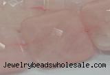 CRQ110 15.5 inches 30*30mm faceted square natural rose quartz beads