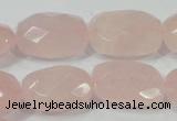 CRQ113 15.5 inches 18*25mm faceted freeform natural rose quartz beads