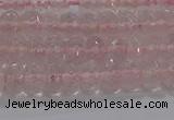 CRQ115 15.5 inches 4*6mm faceted rondelle rose quartz beads