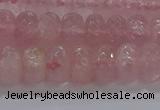 CRQ117 15.5 inches 6*10mm faceted rondelle rose quartz beads