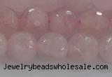 CRQ131 15.5 inches 10mm faceted round natural rose quartz beads