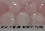 CRQ132 15.5 inches 12mm faceted round natural rose quartz beads