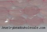 CRQ145 15.5 inches 8*10mm faceted oval natural rose quartz beads