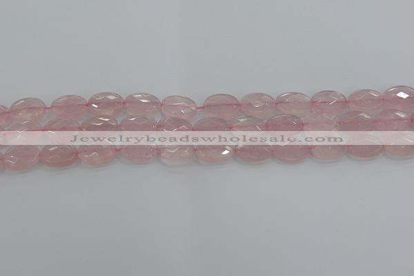 CRQ145 15.5 inches 8*10mm faceted oval natural rose quartz beads