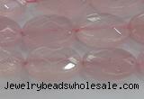 CRQ146 15.5 inches 10*14mm faceted oval natural rose quartz beads