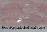 CRQ147 15.5 inches 12*16mm faceted oval natural rose quartz beads