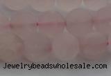 CRQ183 15.5 inches 10mm round matte rose quartz beads wholesale