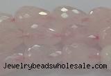 CRQ196 15.5 inches 10*14mm faceted teardrop natural rose quartz beads