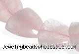 CRQ22 16 inches 25mm triangle rose quartz beads Wholesale