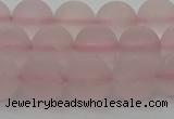 CRQ223 15.5 inches 10mm round matte rose quartz gemstone beads