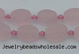 CRQ231 15.5 inches 10*14mm oval rose quartz beads wholesale