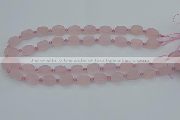 CRQ231 15.5 inches 10*14mm oval rose quartz beads wholesale