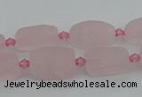 CRQ232 15.5 inches 9*16mm oval rose quartz beads wholesale