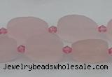 CRQ233 15.5 inches 11*18mm oval rose quartz beads wholesale