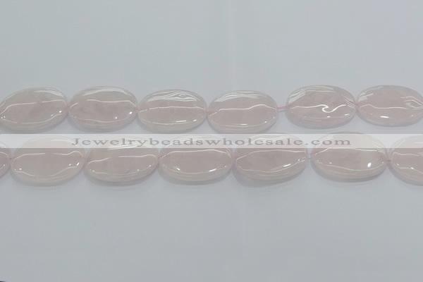 CRQ236 15.5 inches 18*25mm oval rose quartz beads wholesale