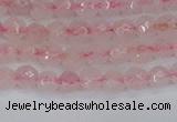 CRQ280 15.5 inches 4mm faceted round rose quartz beads wholesale